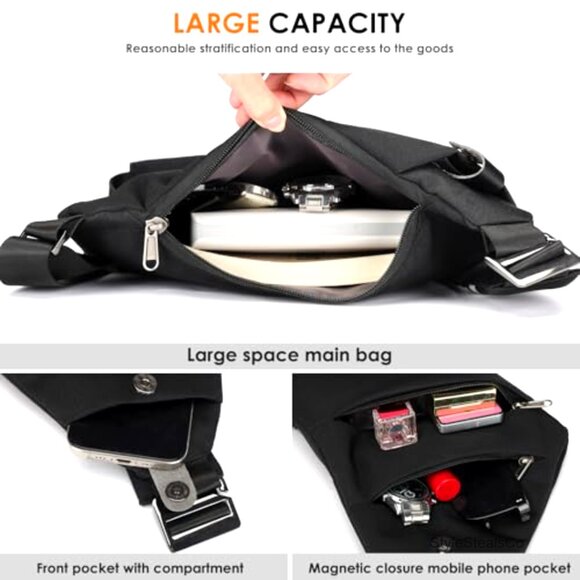 Anti-Theft Sling Backpack Crossbody Bag Water-Resistant Travel Daypack main image 6